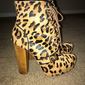 Steve Madden Leopard Platform Booties